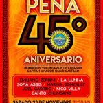 Peña aniversario de los Bomberos Voluntarios de Cosquín